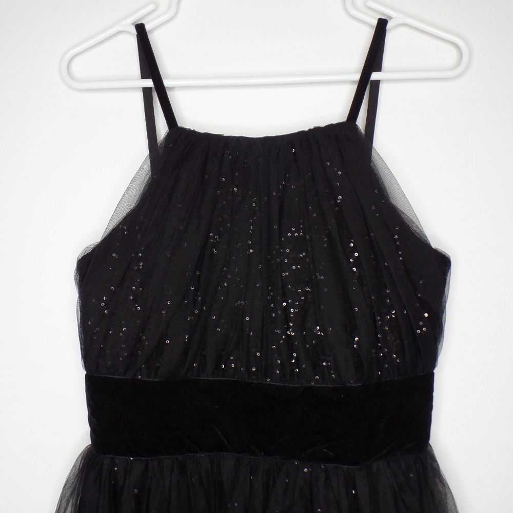 MARCHESA NOTTE Tulle Sequin Velvet Dress - Picture 3 of 8
